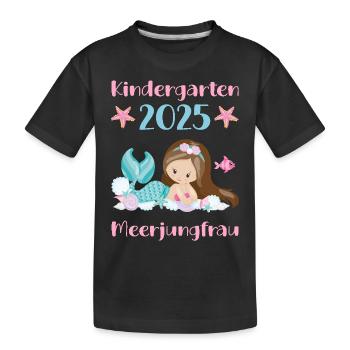 kiKindergarten 2025 Mädchen Geschenk Kita 2025 Dek - Kinder Premium Bio T-Shirt - Schwarz - Vorne