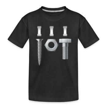 écrou à vis j’adore artisan humoristique - T-shirt bio Premium Enfant - noir - Devant