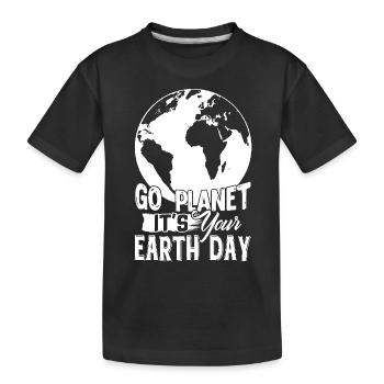 Earth Day It's Your Earth Day - Kids' Premium Organic T-Shirt - black - Front