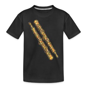 Oboe Geometric - Kids' Premium Organic T-Shirt - black - Front