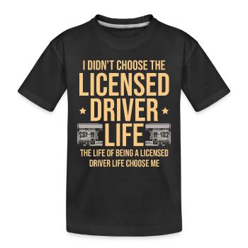 Je n’ai pas choisi le permis de conduire Conduire - T-shirt bio Premium Enfant - noir - Devant