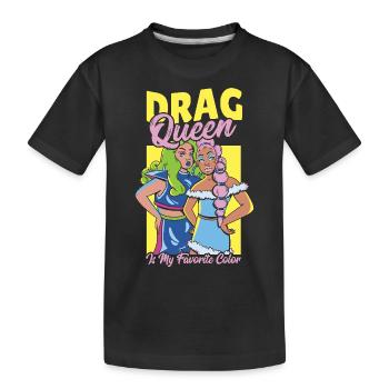 Poupée Visage Boîtes de nuit Cabarets Drag Queen Pride - T-shirt bio Premium Enfant - noir - Devant