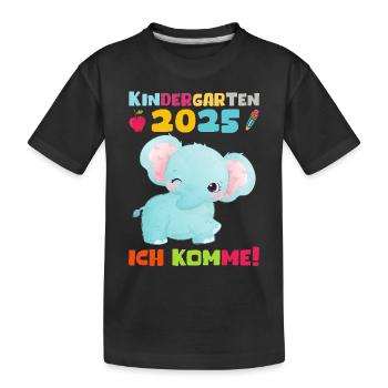 kiKindergarten 2025 Kids Gift Kita 2025 Décoration - T-shirt bio Premium Enfant - noir - Devant