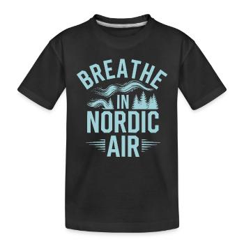 Esthétique scandinave, nordique - T-shirt bio Premium Enfant - noir - Devant
