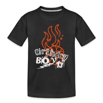 Basket-ball 13e anniversaire Basketteur - T-shirt bio Premium Enfant - noir - Devant