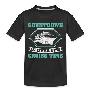 Croisière avec le bateau de croisière familial - T-shirt bio Premium Enfant - noir - Devant