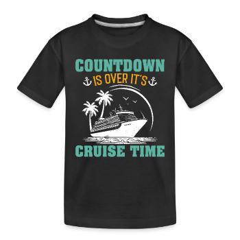 Croisière avec le bateau de croisière familial - T-shirt bio Premium Enfant - noir - Devant