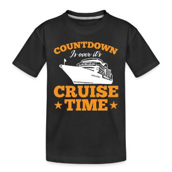 Croisière avec le bateau de croisière familial - T-shirt bio Premium Enfant - noir - Devant