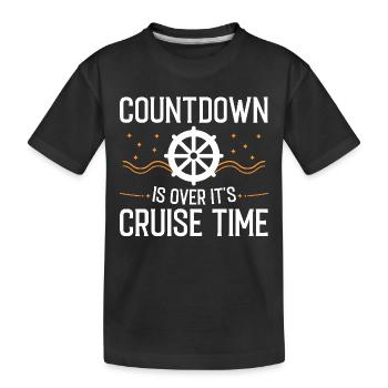 Croisière avec le bateau de croisière familial - T-shirt bio Premium Enfant - noir - Devant