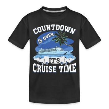 Croisière avec le bateau de croisière familial - T-shirt bio Premium Enfant - noir - Devant