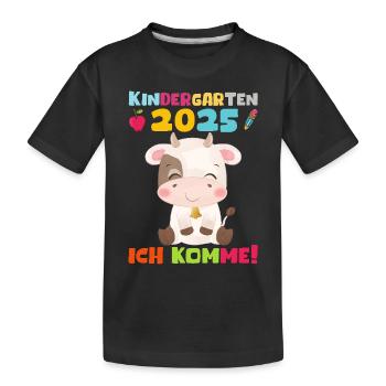 kiKindergarten 2025 Kids Gift Kita 2025 Décoration - T-shirt bio Premium Enfant - noir - Devant
