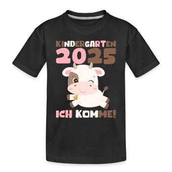 kiKindergarten 2025 Kids Gift Kita 2025 Décoration - T-shirt bio Premium Enfant - noir - Devant