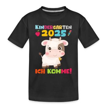 kiKindergarten 2025 Kids Gift Kita 2025 Décoration - T-shirt bio Premium Enfant - noir - Devant