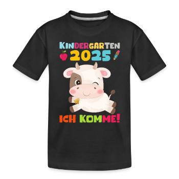 kiKindergarten 2025 Kids Gift Kita 2025 Décoration - T-shirt bio Premium Enfant - noir - Devant