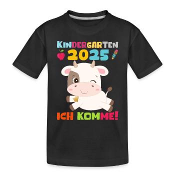 kiKindergarten 2025 Kids Gift Kita 2025 Décoration - T-shirt bio Premium Enfant - noir - Devant