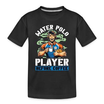 Joueur de water-polo avant d’amer de café pour les sports d’équipe - T-shirt bio Premium Enfant - noir - Devant