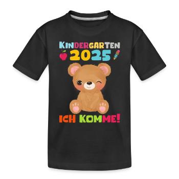 kiKindergarten 2025 Kids Gift Kita 2025 Décoration - T-shirt bio Premium Enfant - noir - Devant