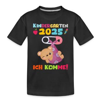 kiKindergarten 2025 Kids Gift Kita 2025 Décoration - T-shirt bio Premium Enfant - noir - Devant