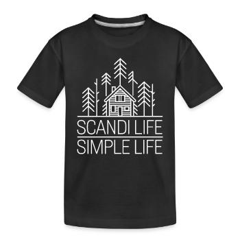 Esthétique scandinave, nordique - T-shirt bio Premium Enfant - noir - Devant
