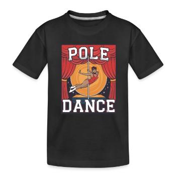 Pole Dance Pole Tänzerin Stangentanz - Kinder Premium Bio T-Shirt - Schwarz - Vorne