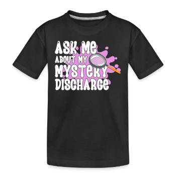 Frag Mich Nach Meinem Rätselhaften Austritt - Kinder Premium Bio T-Shirt - Schwarz - Vorne