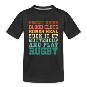 La sueur sèche Le sang Les caillots osseux guérissent - T-shirt bio Premium Enfant - noir - Devant