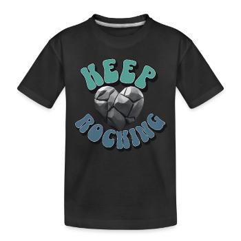 Géologue collectionneur de pierres - T-shirt bio Premium Enfant - noir - Devant