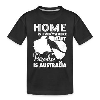 Paradise Is Australia - Kids' Premium Organic T-Shirt - black - Front