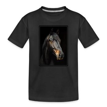 Horses Horse - Kids' Premium Organic T-Shirt - black - Front