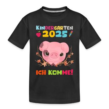 kiKindergarten 2025 Kids Gift Kita 2025 Décoration - T-shirt bio Premium Enfant - noir - Devant