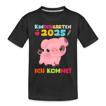 kiKindergarten 2025 Kids Gift Kita 2025 Décoration - T-shirt bio Premium Enfant - noir - Devant