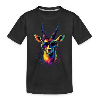 Antilope, Koudou, Gazelle, Afrique, Serengeti, Antilope - T-shirt bio Premium Enfant - noir - Devant