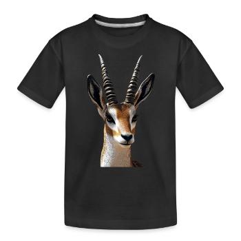 Antilope, Koudou, Gazelle, Afrique, Serengeti, Antilope - T-shirt bio Premium Enfant - noir - Devant