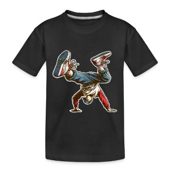 Breakdance - Kinder Premium Bio T-Shirt - Schwarz - Vorne
