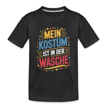 Carnival Carnival My costume is in the laundry - Kids' Premium Organic T-Shirt - black - Front