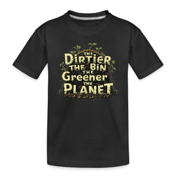 Adeptes du compostage Jardinage durable - T-shirt bio Premium Enfant - noir - Devant