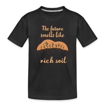 Adeptes du compostage Jardinage durable - T-shirt bio Premium Enfant - noir - Devant