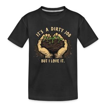 Adeptes du compostage Jardinage durable - T-shirt bio Premium Enfant - noir - Devant