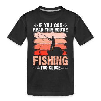 Fishermen Fishing Anglers Sport Anglers - Kids' Premium Organic T-Shirt - black - Front