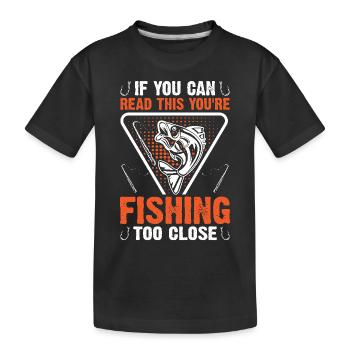 Fishermen Fishing Anglers Sport Anglers - Kids' Premium Organic T-Shirt - black - Front