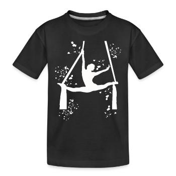 Tissu vertical acrobaties aériennes soie aérienne - T-shirt bio Premium Enfant - noir - Devant