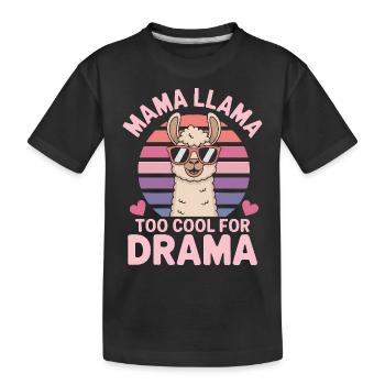Lama Spruch Alpaka Lamas Lustiges Lama Geschenk - Kinder Premium Bio T-Shirt - Schwarz - Vorne