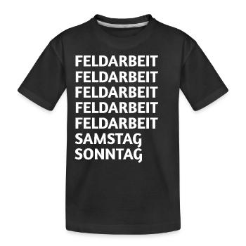 Travail sur le terrain - T-shirt bio Premium Enfant - noir - Devant