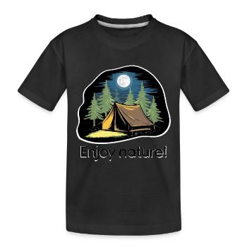 ZELTE IM WALD - Kinder Premium Bio T-Shirt - Schwarz - Vorne