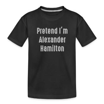 Faire semblant d’être Alexander Hamilton Facile Drôle Costume - T-shirt bio Premium Enfant - noir - Devant