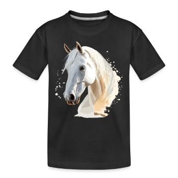 Horse Horses Riding Rider Rider Wild Horse - Kids' Premium Organic T-Shirt - black - Front