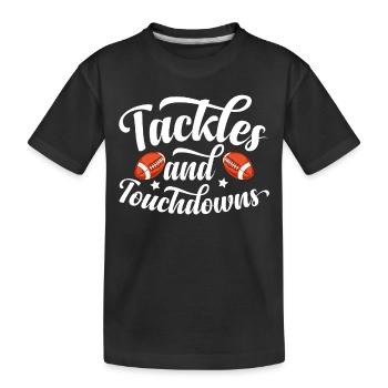 American Football Men's Football Player Kids - Kids' Premium Organic T-Shirt - black - Front