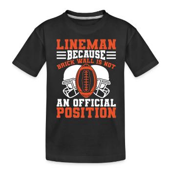 American Football Men's Football Player Kids - Kids' Premium Organic T-Shirt - black - Front