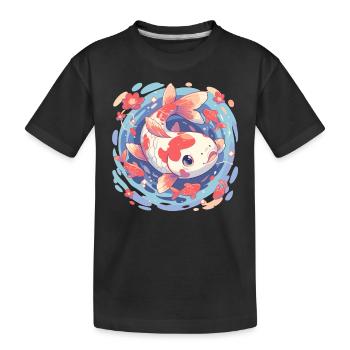 Koi Koi Carpe - T-shirt bio Premium Enfant - noir - Devant