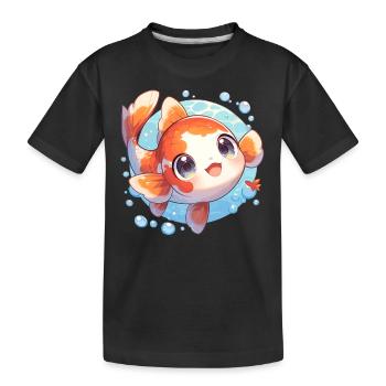 Koi Koi Carpe - T-shirt bio Premium Enfant - noir - Devant